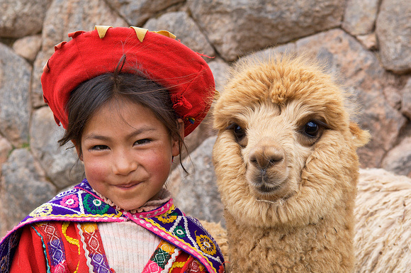 Girl with Alpaca, Peru