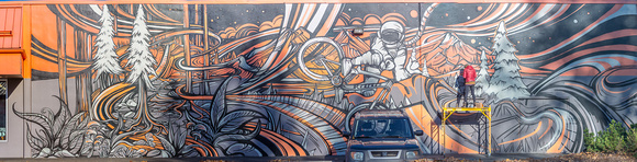 Kona Bikes Mural with the Artist - Gretchen Leggitt